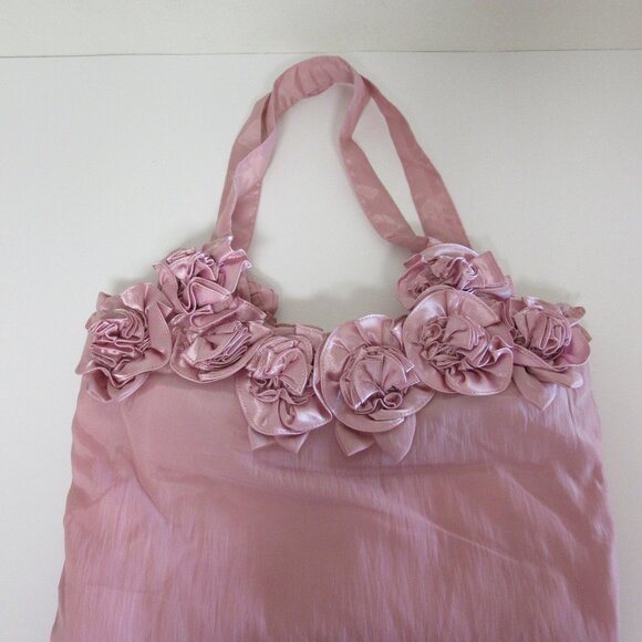 Rose Petals Pink Nylon Girls Handbag or Cosmetic Bag - Picture 1 of 2